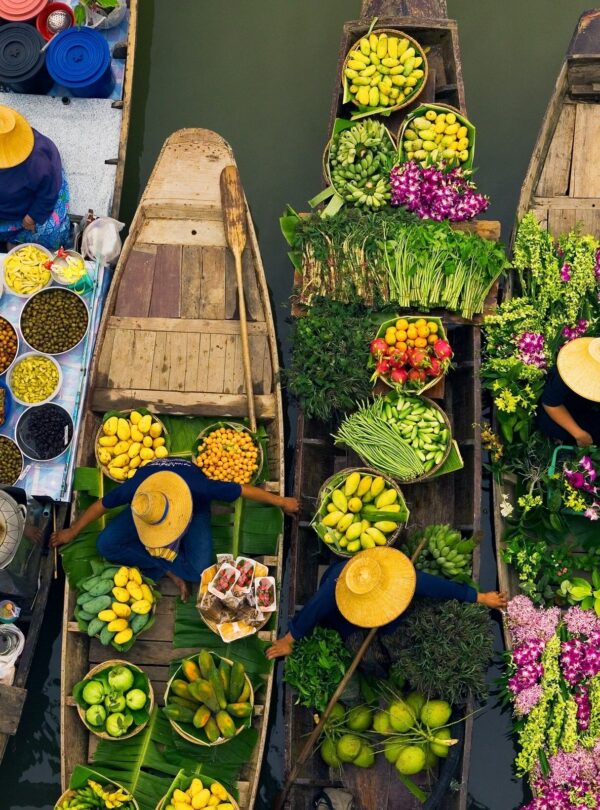 asia food tour to visit floating market in thailand